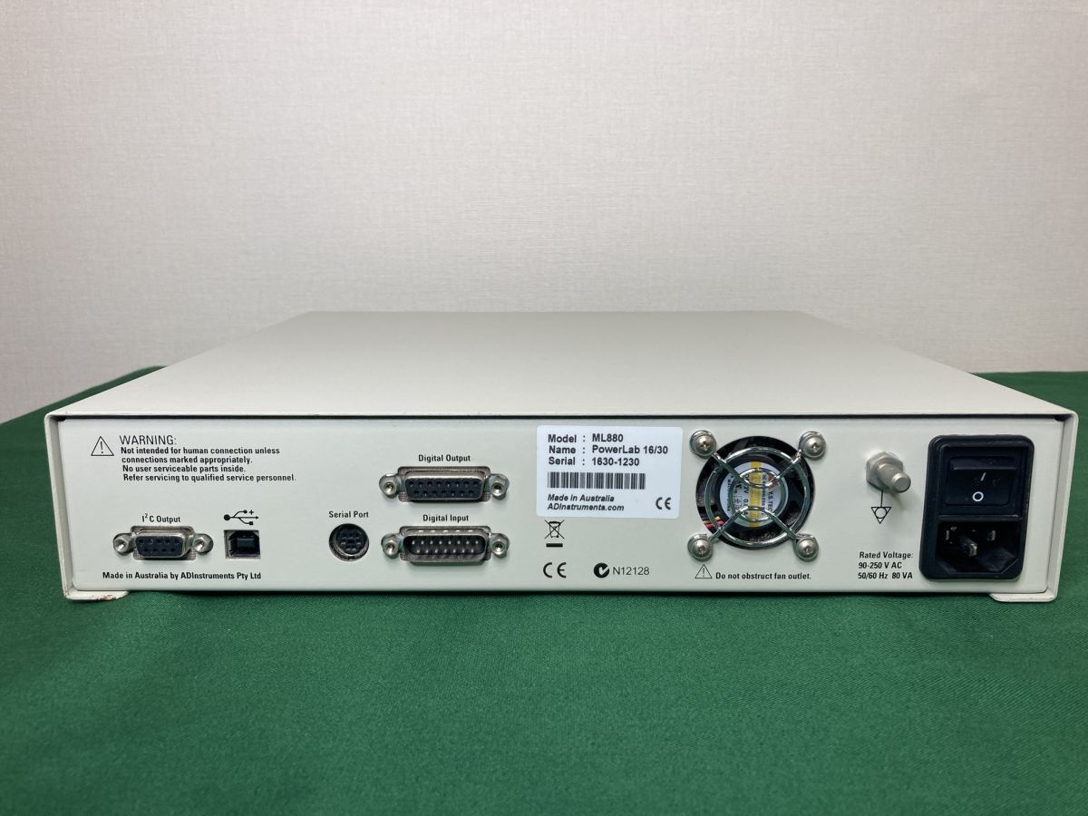ADInstruments ML880 Environmental Measuring Instrument PowerLab 16/30 Size W305 D330 H62 mm Weight 4.7 kg [s1241872078]