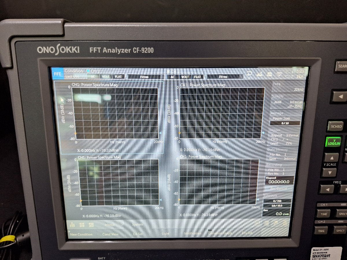 Ono Sokki CF-9200 Portable 2-channel FFT Analyzer with Opt. CF-0971 [m1242044223]