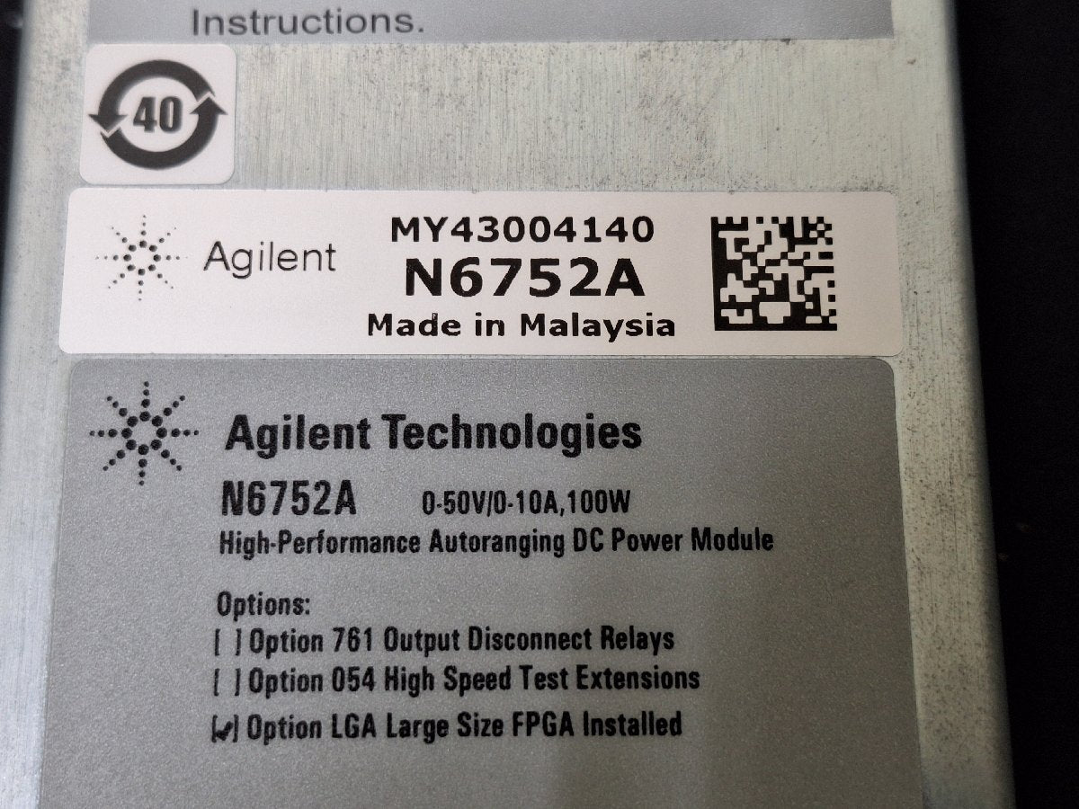 Agilent N6752A DC Power Module 50V 10A 100W [l1242168056]
