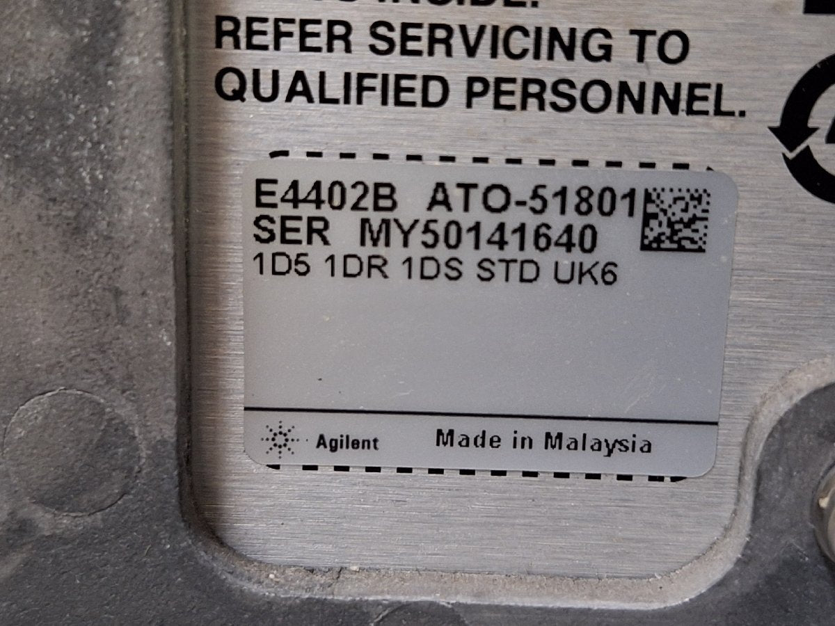 Agilent E4402B Spectrum Analyzer 9kHz-3GHz Opt. 1DS 1DR B72 1D5 A4H BAA AYX [e1242240706]