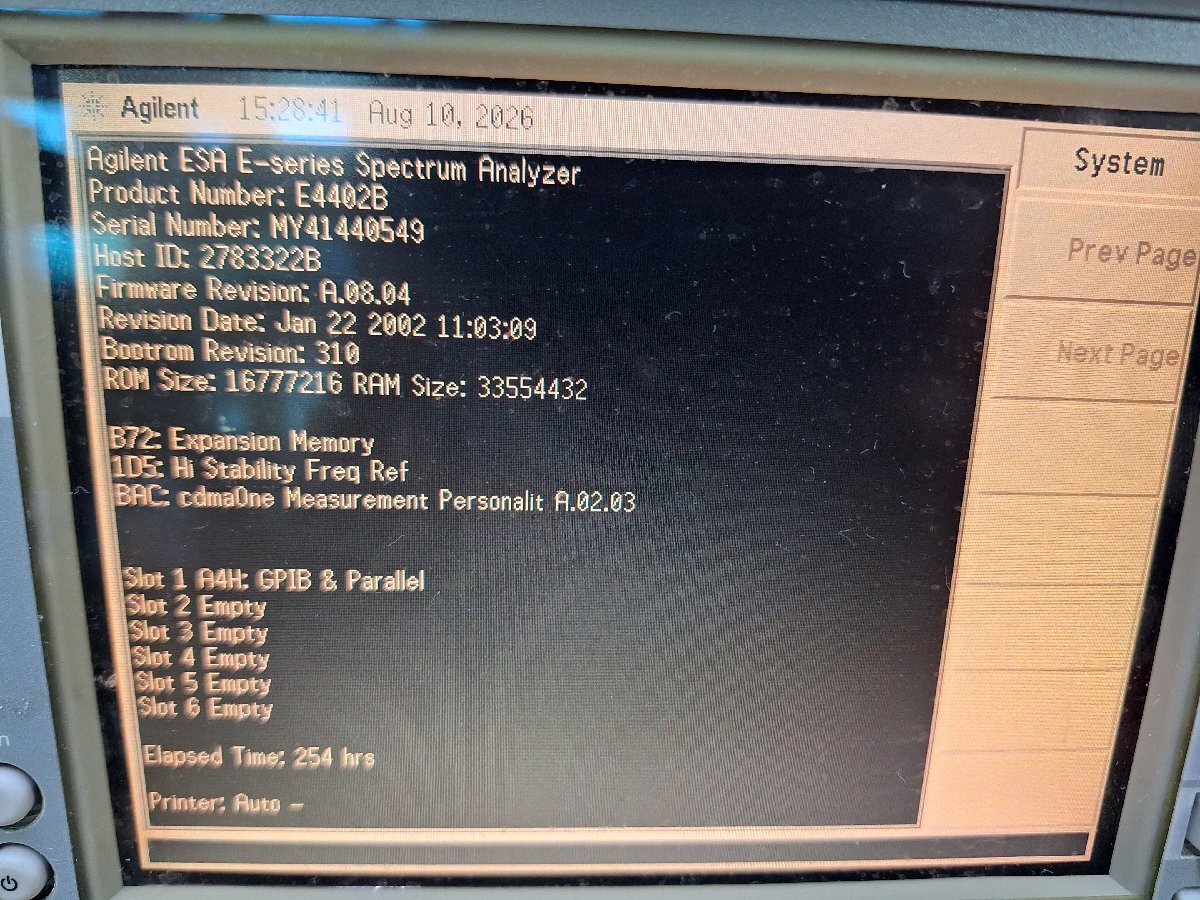 Agilent E4402B Spectrum Analyzer 9kHz-3GHz Opt. A4H BAC 1D5 [m1242267272]