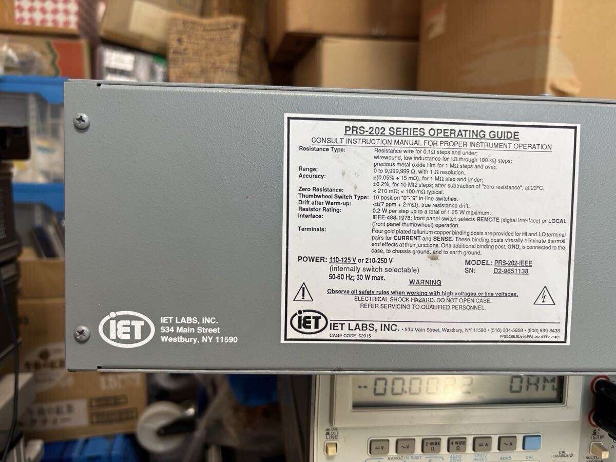 IET LABS PRS-202 Programmable Resistance Decade Box [l1242350820]