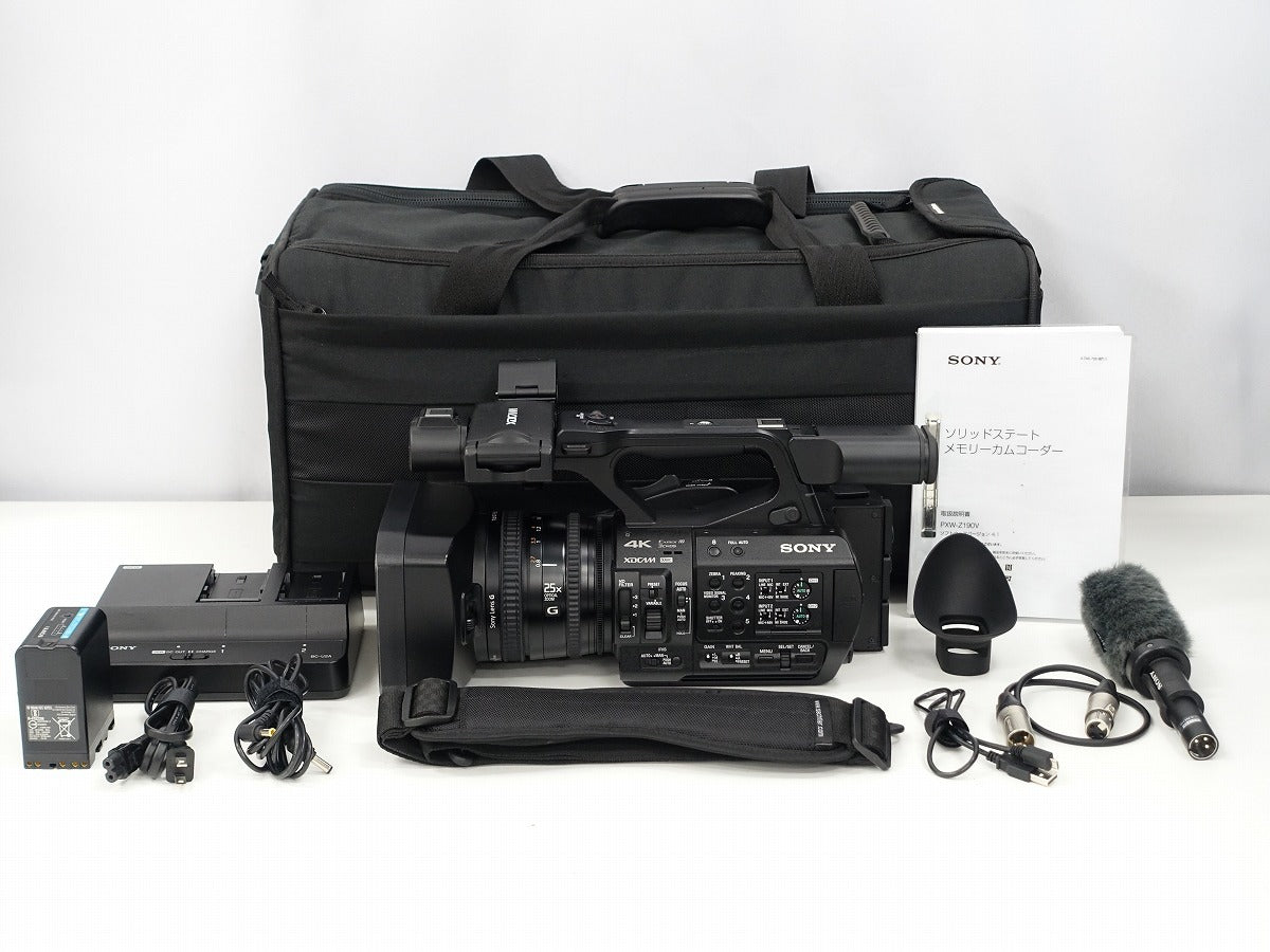 SONY PXW-Z190 4K XDCAM Memory Camcorder 25x Zoom with ECM-VG1 BC-U2A BP-U60 SC206 Bag [s1243022215]