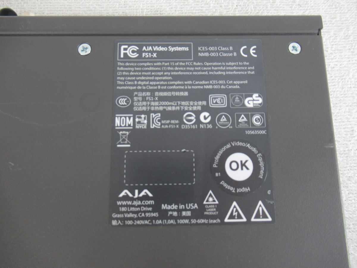 AJA FS1-X Frame Synchronizer Converter 1U Rack Mount [q1243166540]