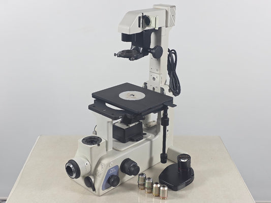 Nikon ECLIPSE TE300 Inverted Culture Microscope with 4 Plan Fluor Objectives (for parts or not working) [n1244037407]