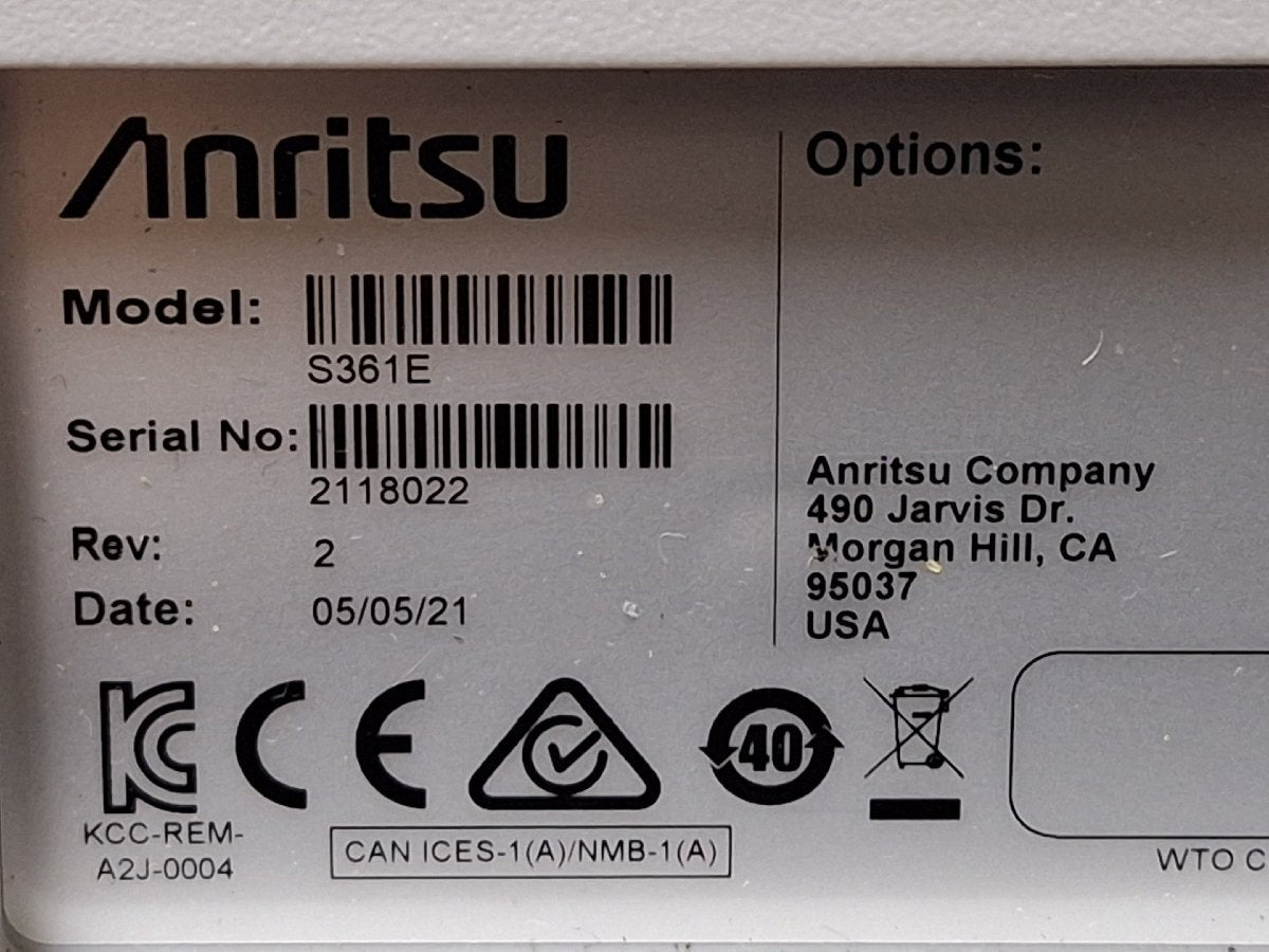 Anritsu S361E Site Master Cable Antenna Analyzer 2MHz-6GHz [w1245054316]