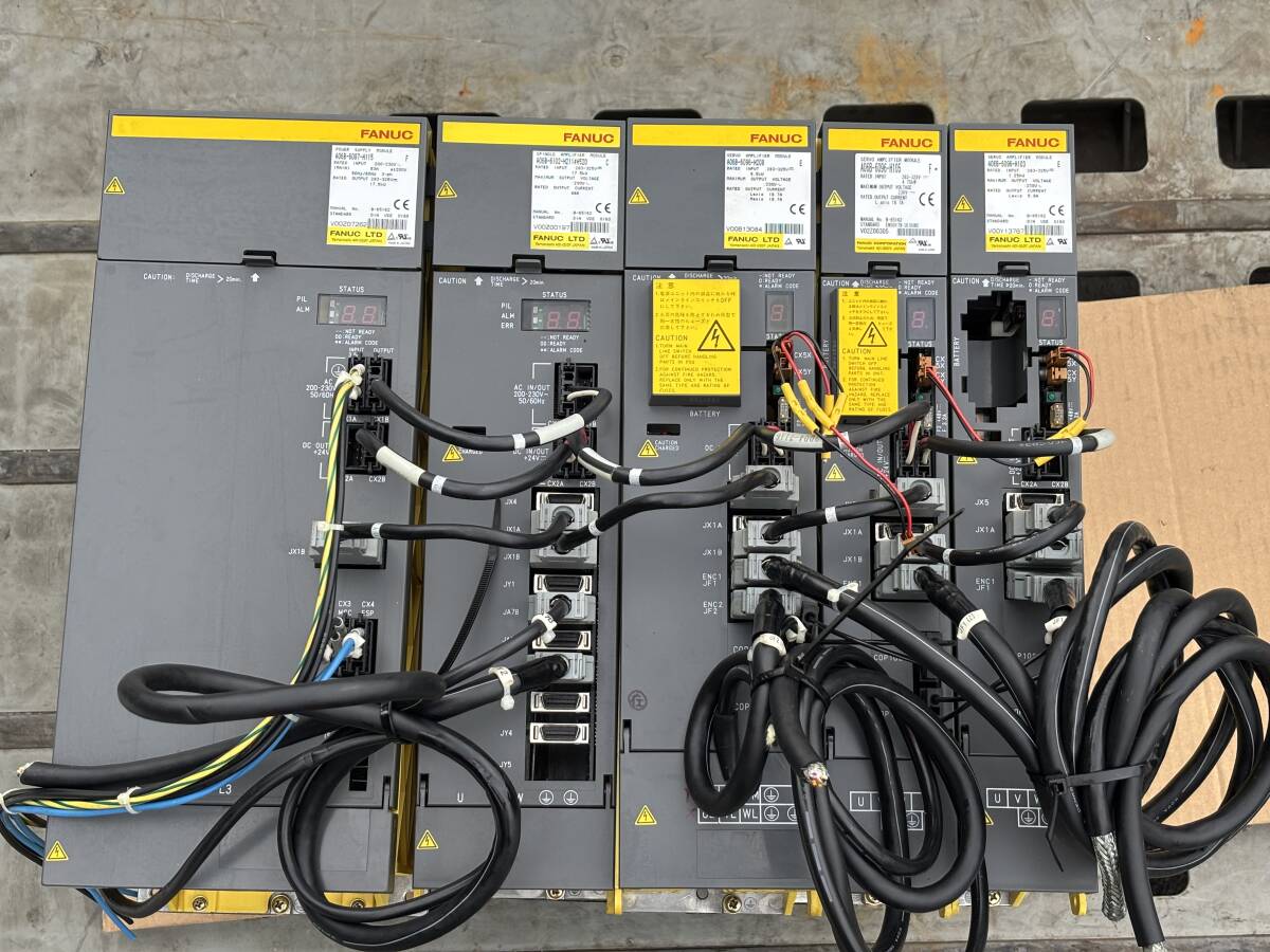 FANUC A06B-6087-H115 Power Supply 5 pcs Set with A06B-6102-H211 A06B-6096-H208 A06B-6096-H105 A06B-6096-H103 (as-is) [d1245077150]