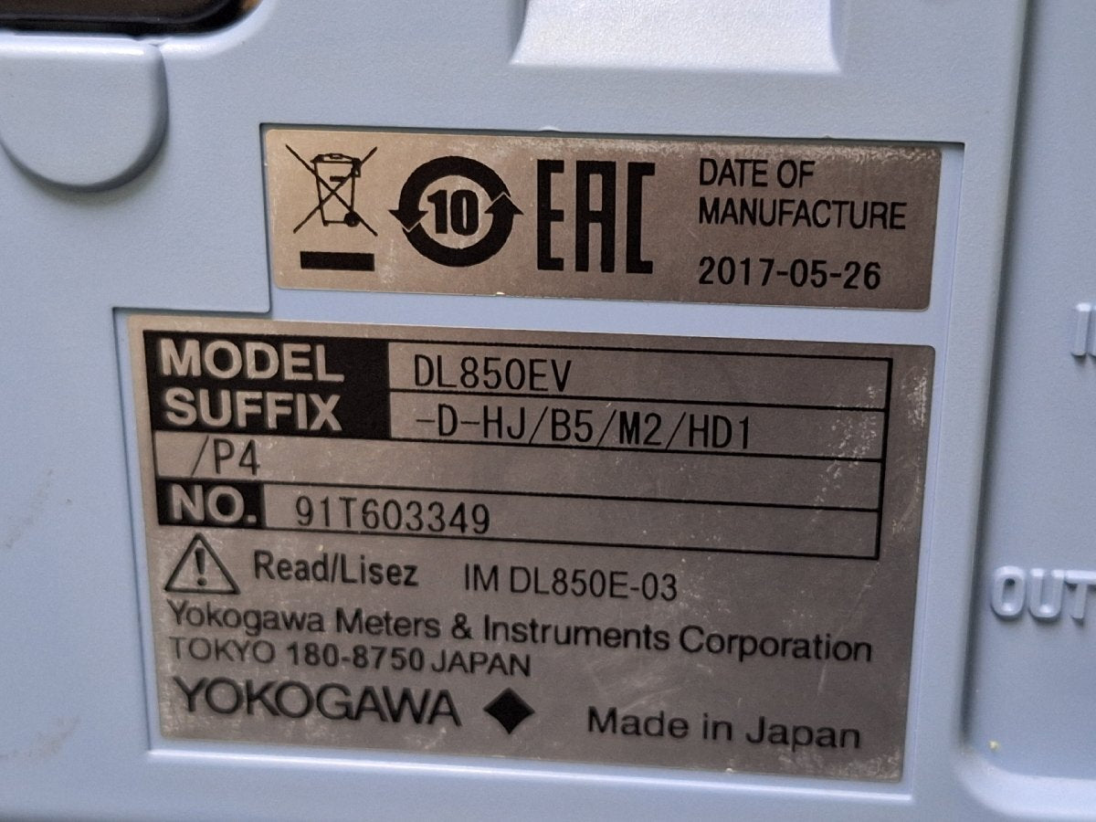 Yokogawa DL850EV-D-HJ/B5/M2/HD1/P4 ScopeCorder [o1245622331]