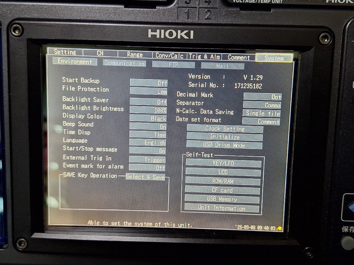 Hioki LR8400-20 Memory HiLOGGER [k1245631396]