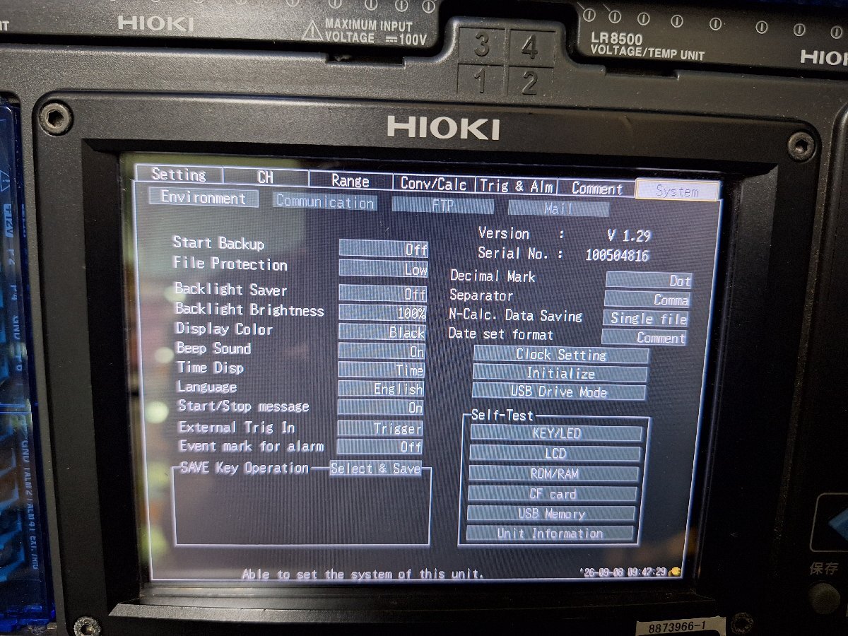 Hioki LR8400-20 Memory HiLOGGER [v1246247351]