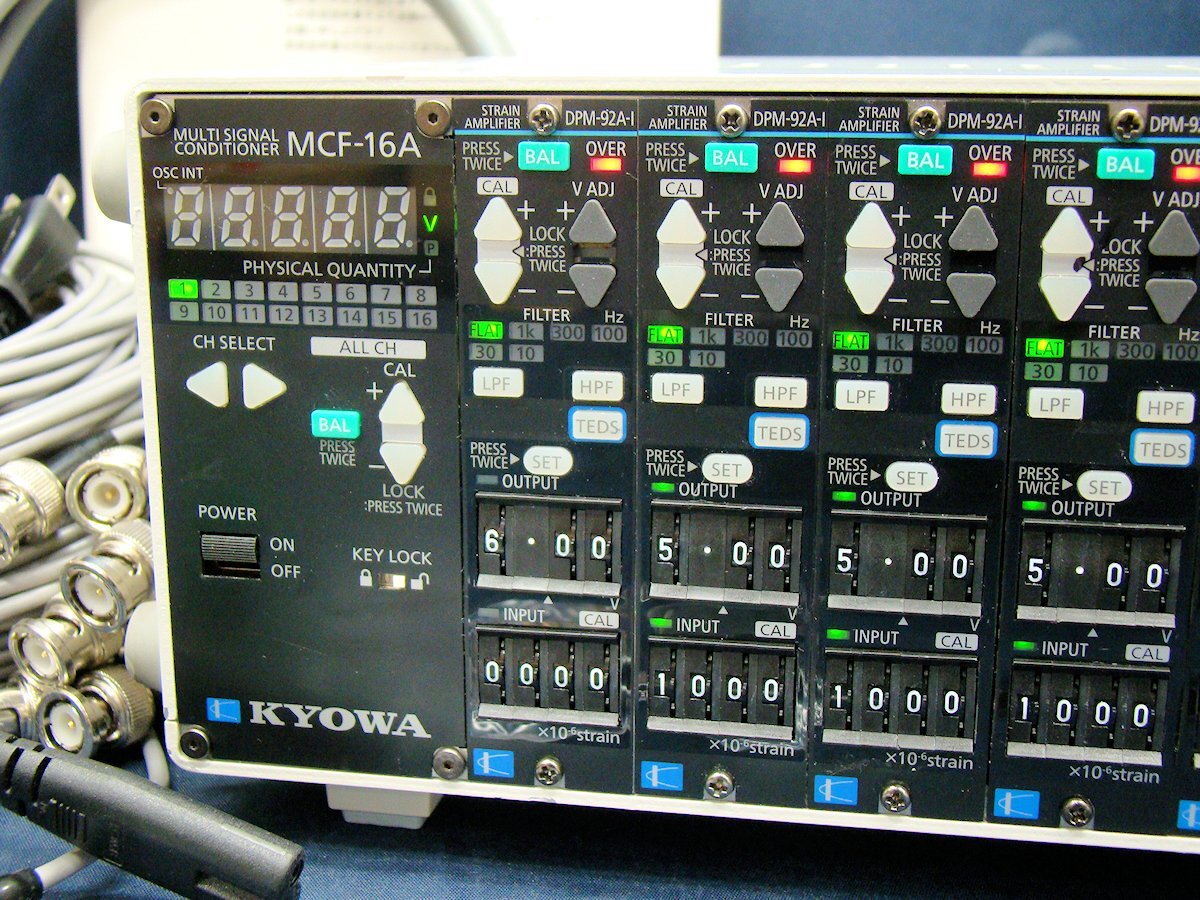 KYOWA MCF-16A Multi-Signal Conditioner with DPM-92A-I Strain Measurement Card 16ch DC-5kHz [q1246364451]