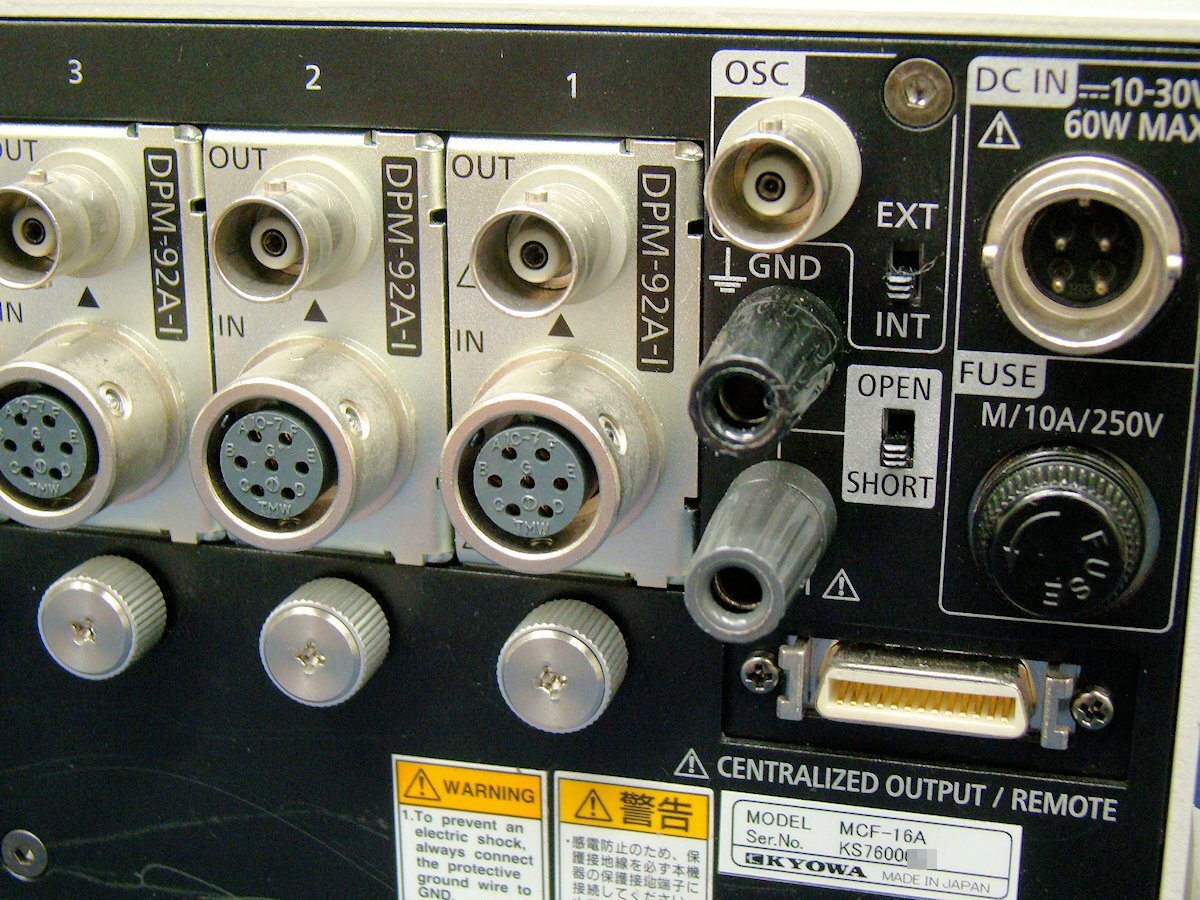 KYOWA MCF-16A Multi-Signal Conditioner with DPM-92A-I Strain Measurement Card 16ch DC-5kHz [q1246364451]