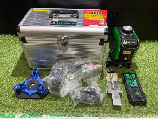 Shinwa Sokutei 71610 Laser Level LASER ROBO Xline-E Green with Receiver and Tripod [b1246924174]