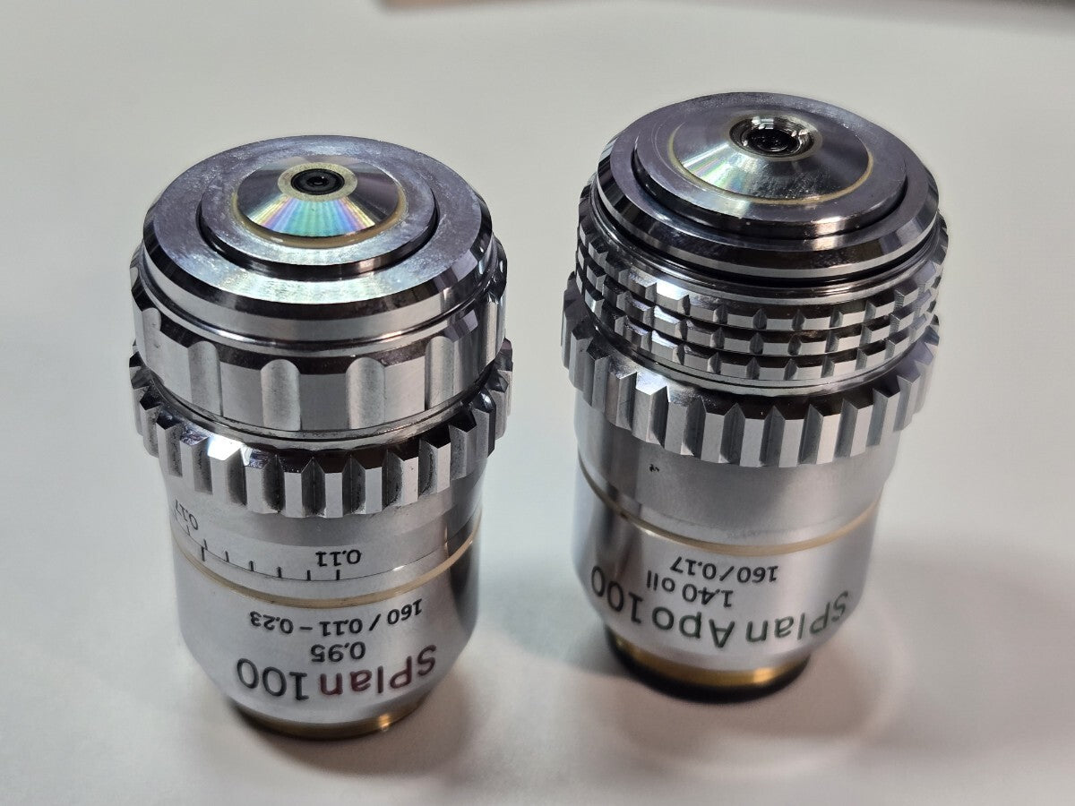 Olympus Splan apo 100 Oil Immersion Objective Lens Uplan 100 Dry Objective Lens Pair [d1247325975]