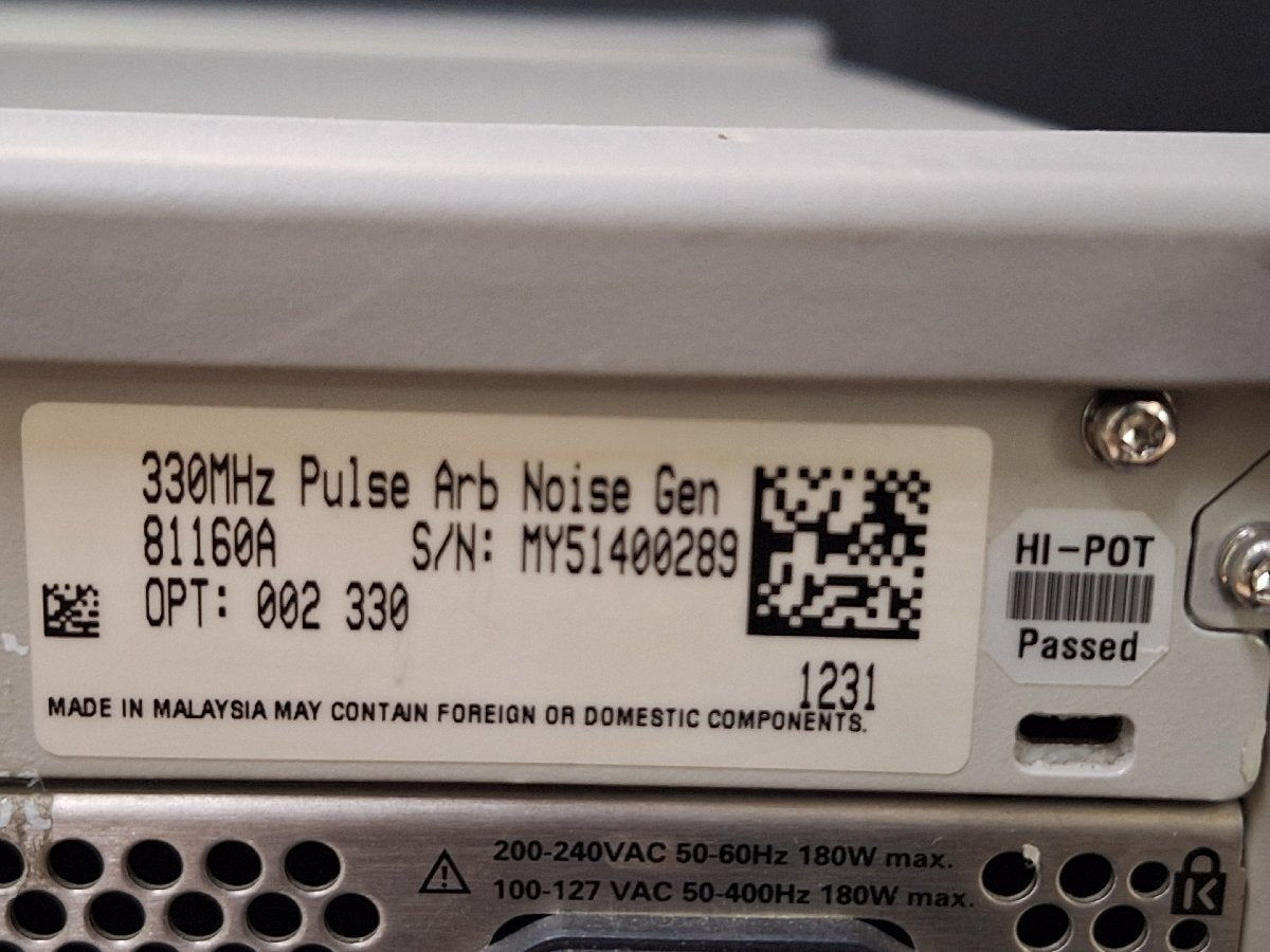 Agilent 81160A Pulse Function Arbitrary Generator 330/500MHz (as-is) [c1248025196]
