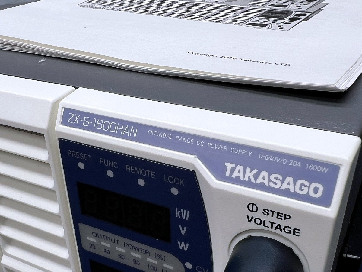 TAKASAGO ZX-S-1600HAN DC Power Supply 0-640V 20A 1600W [w1248214967]