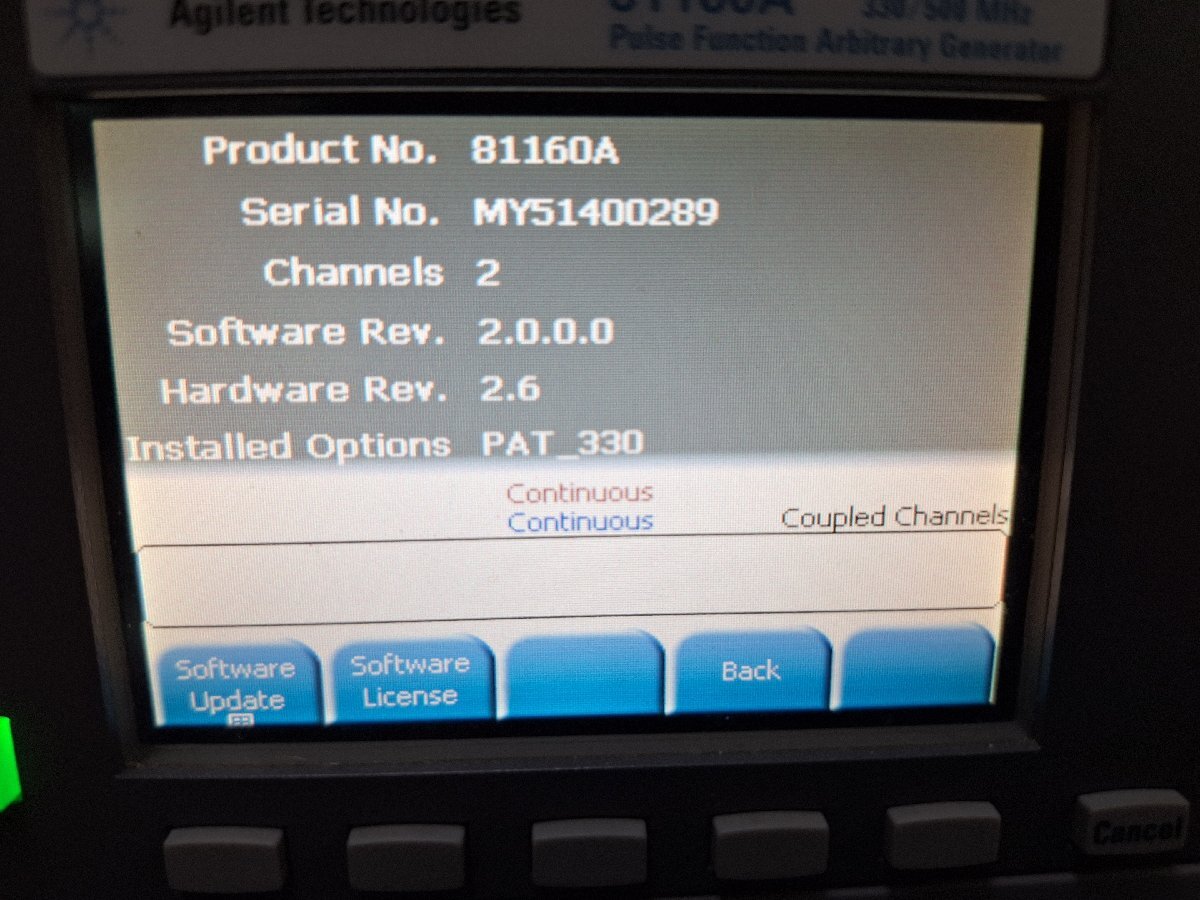 Agilent 81160A Pulse Function Arbitrary Generator 330/500MHz (as-is) [1249186573]