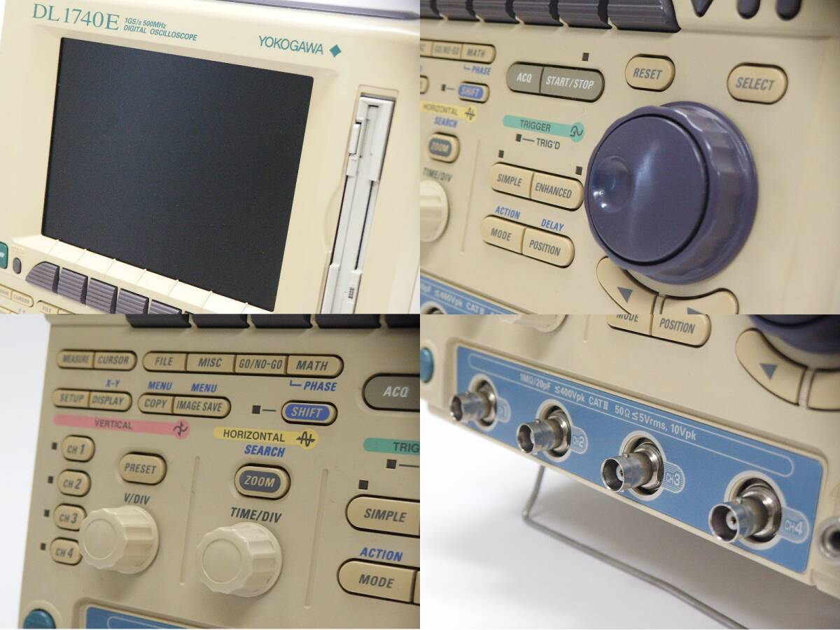 Yokogawa DL1740E Oscilloscope 500MHz 4ch with 2 FET Probes 5 Floppy Disks CD Manual [d1249330292]