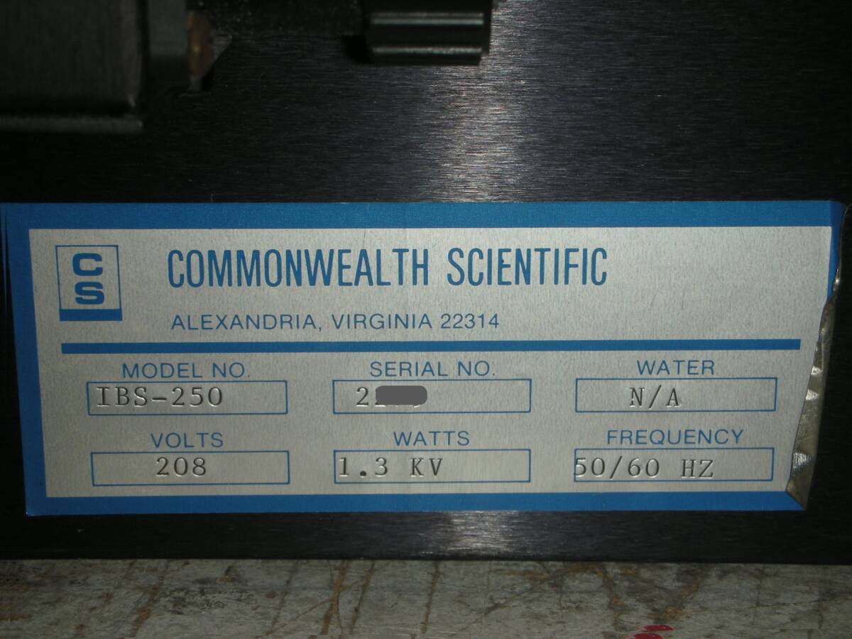 Commonwealth Scientific IBS-250 Ion Beam Power Supply [v1249588477]