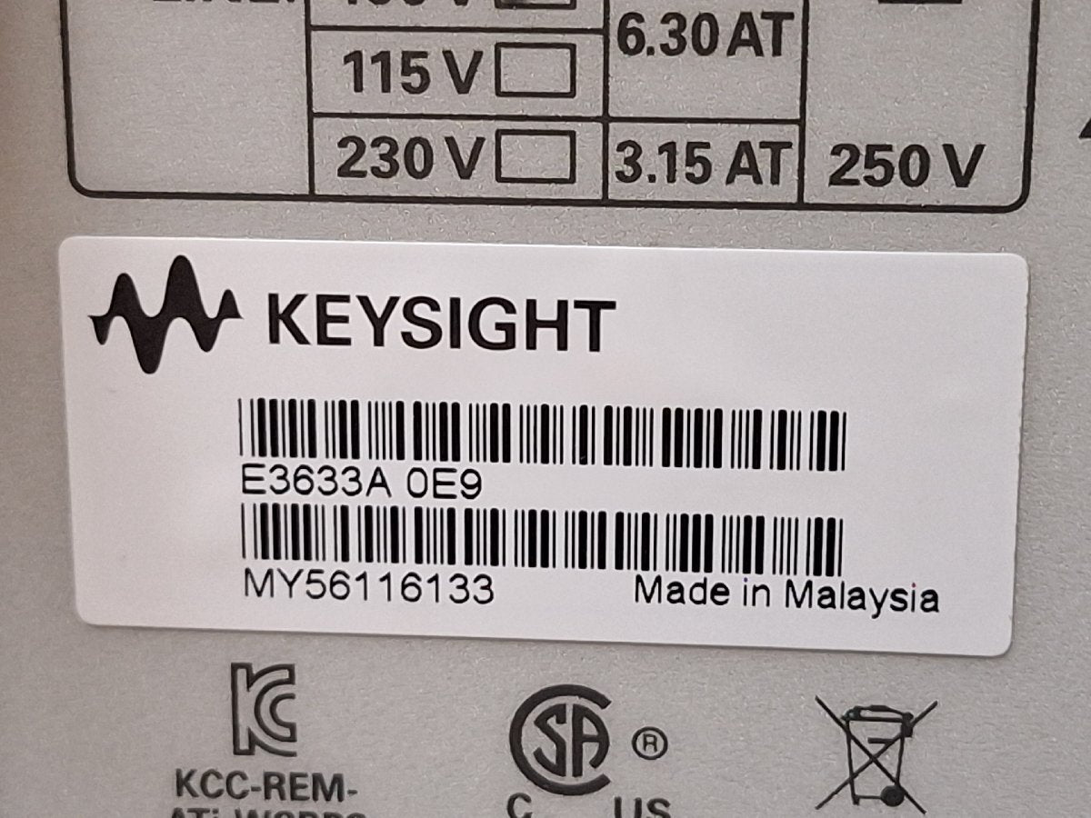 Keysight E3633A DC Power Supply 200W 0-8V 20A 0-20V 10A [c1249966603]