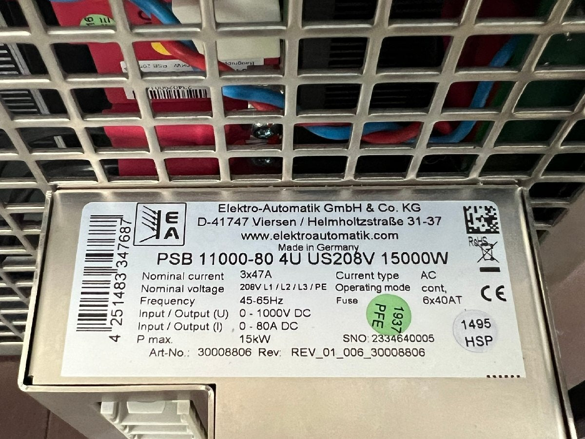 Elektro-Automatik PSB11000-80JP DC Power Supply 0-1000V ±80A ±15kW [g1249963494]