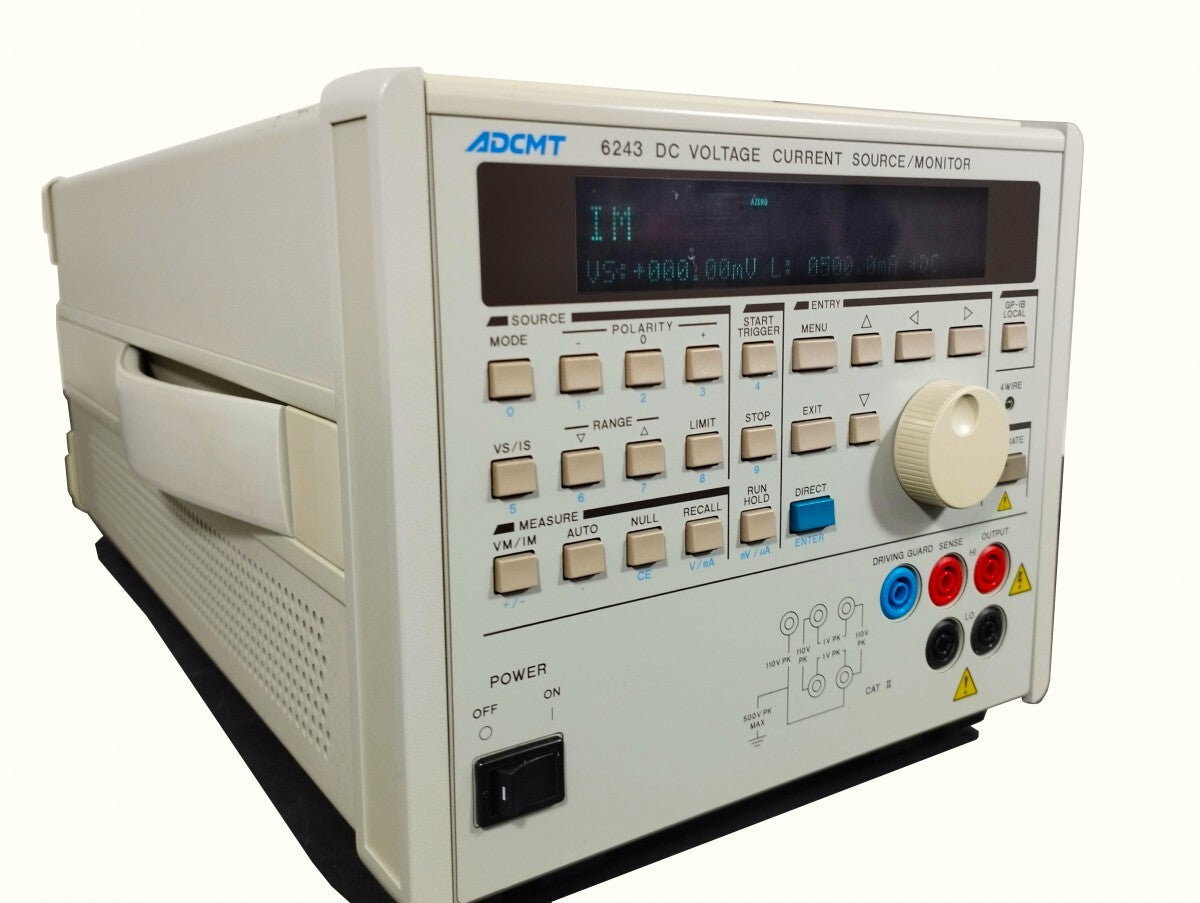 ADCMT 6243 DC Voltage and Current Source Monitor ±110V ±2A [n1177427797]