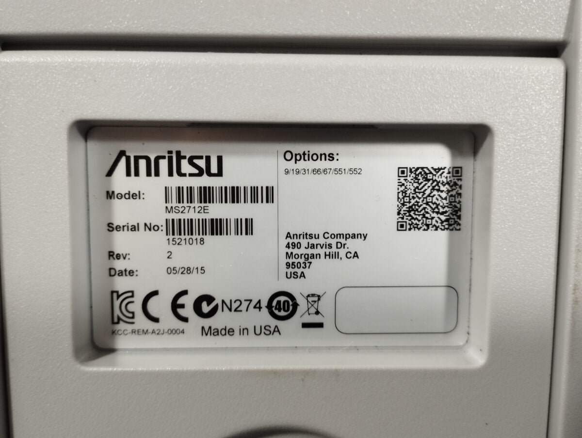 Anritsu MS2712E Spectrum Master 9kHz - 4GHz [x1193972663]