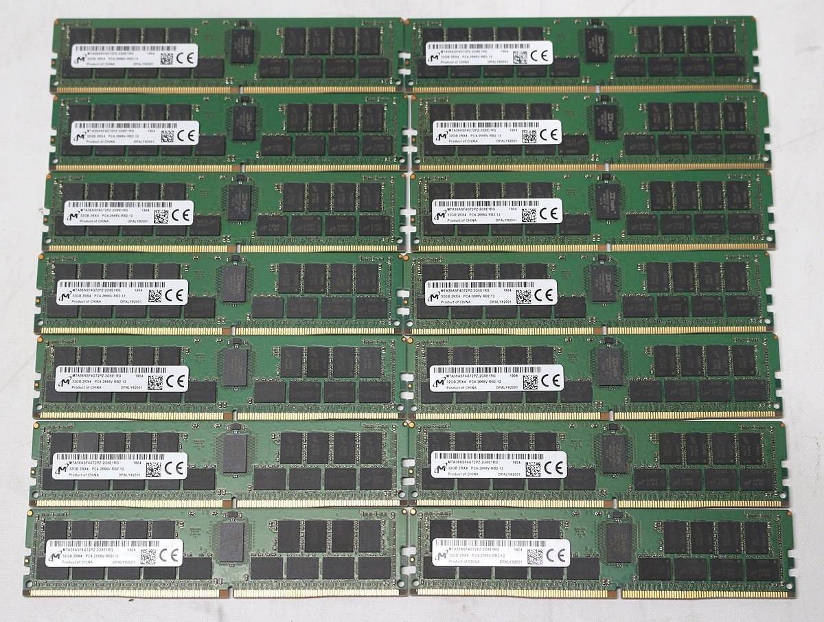 Micron MTA36ASF4G72PZ-2G6E1RG Registered RDIMM Server Memory 14 pcs 32GB PC4-2666V-RB2-12 [r1241588468]