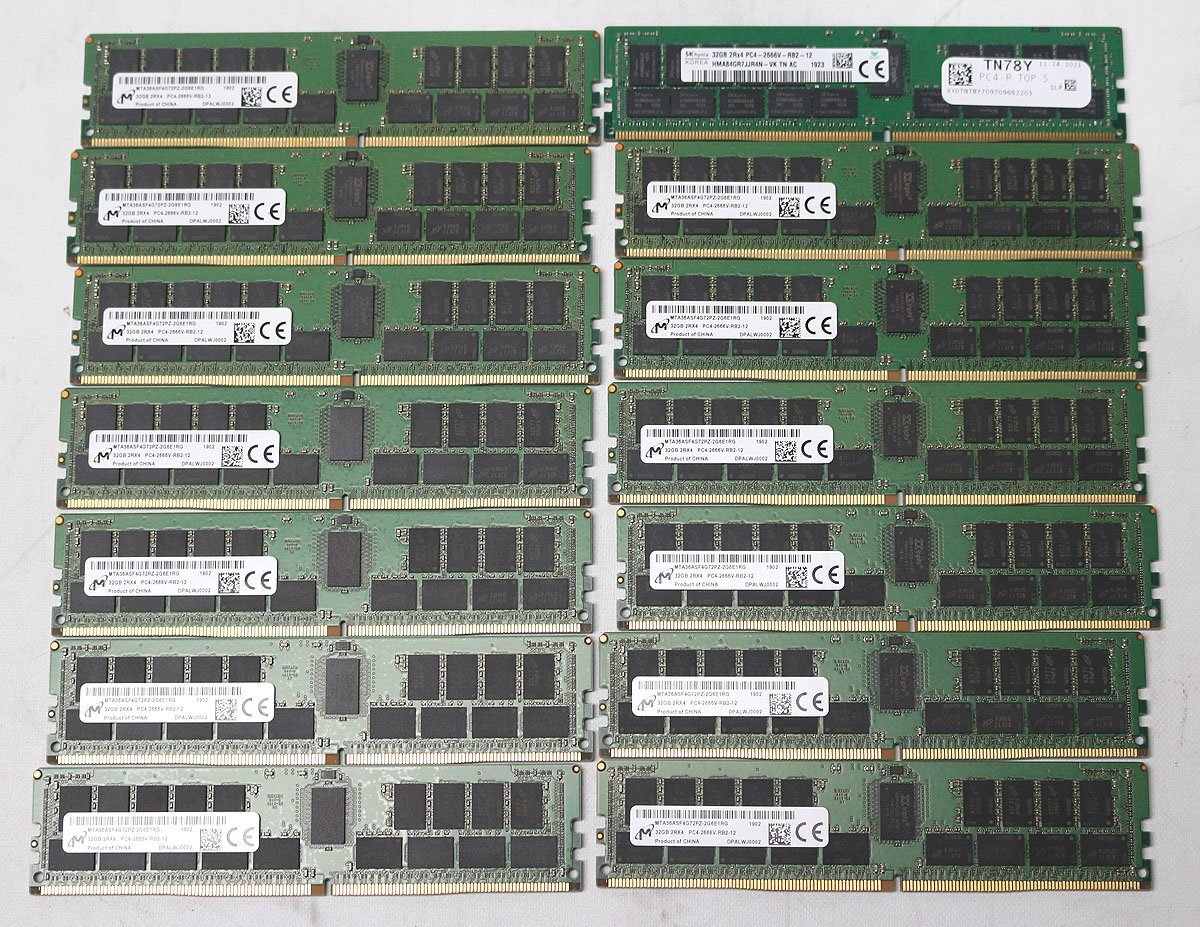 Micron MTA36ASF4G72PZ-2G6E1RG 14 pcs Registered RDIMM Server Memory 32GB 2Rx4 PC4-2666V-RB2-12 [j1241579232]