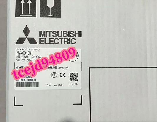 MITSUBISHI NV400-CW No Fuse Breaker 3P 400A 100.200.500mA [b1196616398]