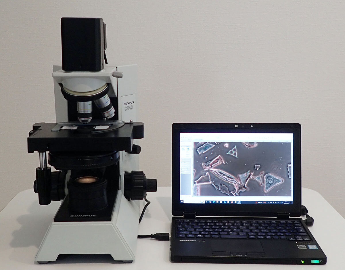 Olympus Phase Contrast Microscope Digital Camera Output for Bacteria Microorganisms Blood Observation [1193381354]