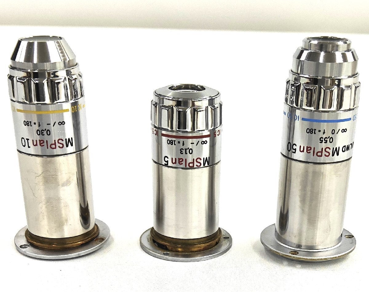 Olympus MSPlan50 MSPlan5 MSPlan10 Objective Lens 3-Piece Set [h1212325431]