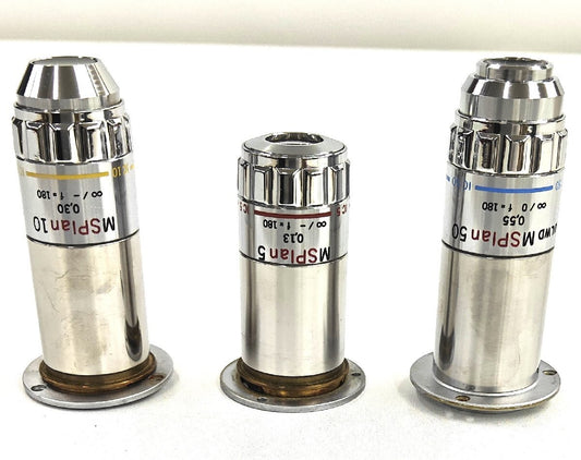 Olympus MSPlan50 MSPlan5 MSPlan10 Objective Lens 3-Piece Set [h1212325431]