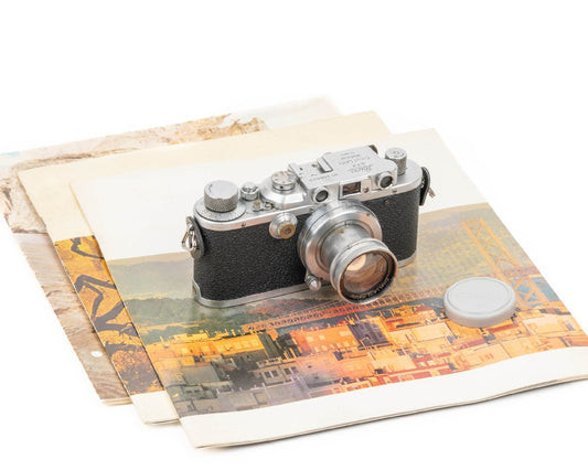 Leica IIIa Silver Film Camera Body + Summar 50mm f2 Lens + 3 Leica Photo Books [b1172128361]