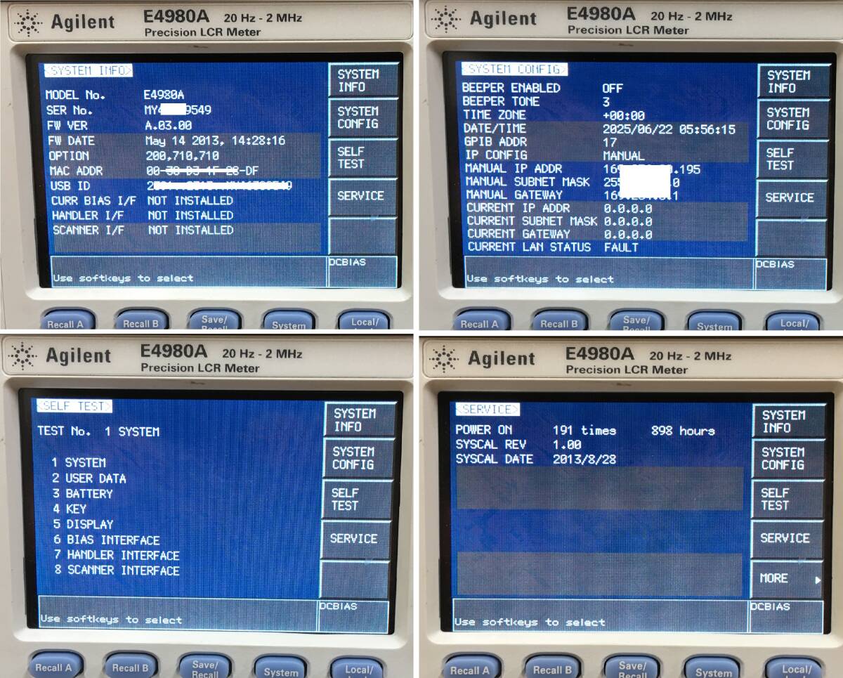 Agilent E4980A Precision LCR Meter 20Hz-2MHz (as-is) [c1189793325]