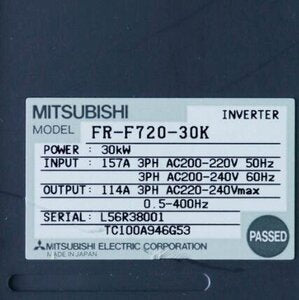 Mitsubishi Electric FR-F720-30K Inverter (open box) [f1204897722]
