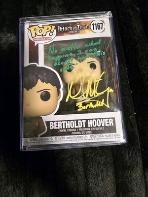 Funko Pop Bertholdt Hoover Attack on Titan Figure Hand-Painted Signed Box [j1211816601]
