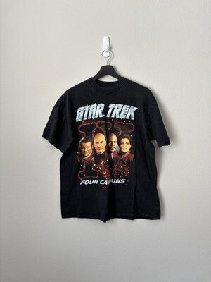 Star Trek 1998 Shirt Adult Size L William Shatner Patrick Stewart TV [d1212231819]