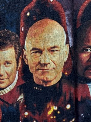 Star Trek 1998 Shirt Adult Size L William Shatner Patrick Stewart TV [d1212231819]