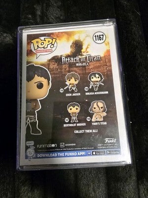 Funko Pop! Bertholdt Hoover Attack on Titan Figure Hand-Painted Signed [t1212683636]
