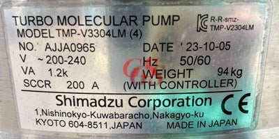 Shimadzu TMP-V3304LM Turbo Molecular Pump 94kg 2 Units [u1187327791]