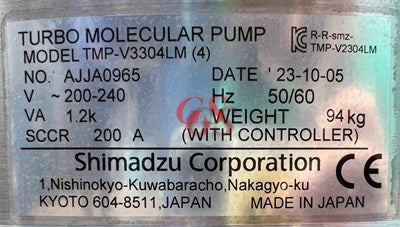 Shimadzu TMP-V3304LM Turbo Molecular Pump [e1187302842]