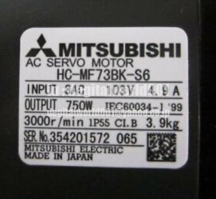 MITSUBISHI HC-MF73BK-S6 Servo Motor [u1096937229]