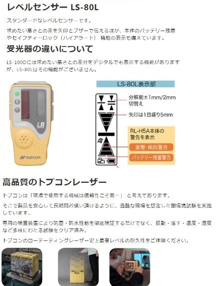 Topcon RL-H5A Rotating Laser with LS-80X Receiver and Tripod [h1214174769]