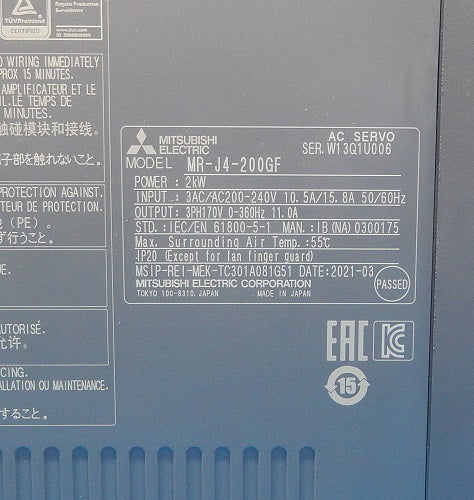 Mitsubishi Electric MR-J4-200GF Servo Amplifier [u1134010041]