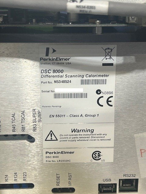 Perkin Elmer DSC8000 Differential Scanning Calorimetry Device VLT1000 Autosampler [b1195924689]