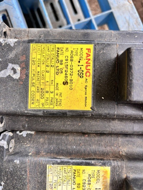 FANUC A06B-0372-B010 Model 1-0SP AC Servo Motor Set of 3 [x1233610262]
