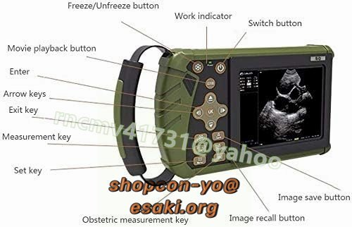 Portable B-Ultrasonic Scanner Veterinary Ultrasonic Scanner Kit with Convex Probes [e1139352946]
