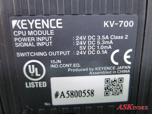Keyence KV-700 CPU Unit with KV-AM40V A/D D/A Conversion Unit [l1087291532]