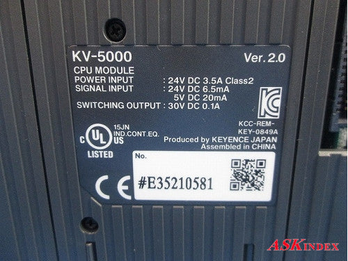 Keyence KV-5000 PLC Ethernet Built-in CPU Unit [e1089750097]
